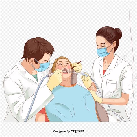 Medical Doctor Dentists Treat Patients Community Helpers Clipart