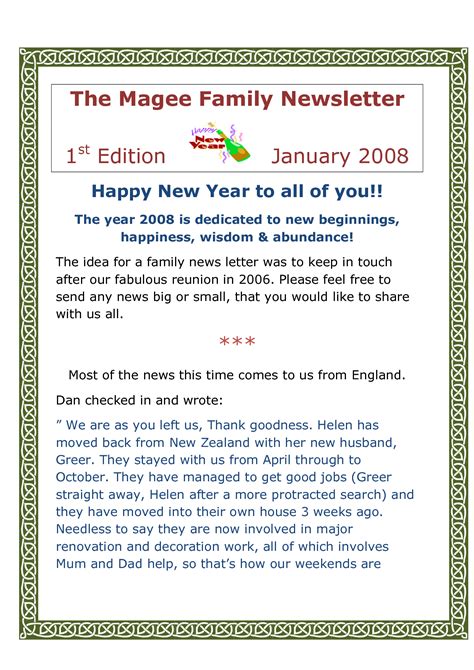 Happy New Year Email Template Free Sample Example And Format Templates
