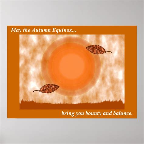 Autumn Equinox Blessing Poster Zazzle