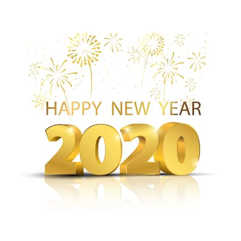 Happy New Year 2020 Background Vector Premium Download