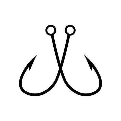 Fishing Hook Icon Vector Fishing Illustration Sign Fish Symbol Or