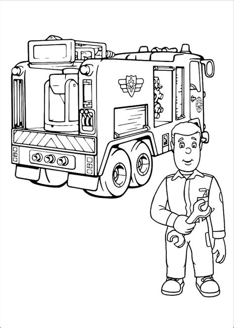 75 fireman sam pictures to print and color. Fireman Sam Coloring Pages