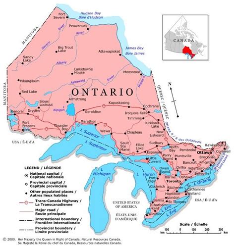 Ontario Canada Next Providence Of Canada Quebec Ontario Map Canada