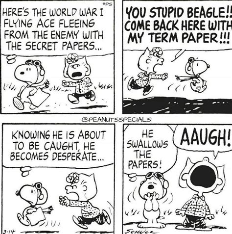 He Swallowed The Secret Papers Peanuts Comic Strip Peanuts Cartoon