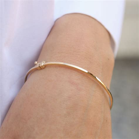 Gold Dainty Bracelet Plain Gold Bracelet Gold Bangle Bracelet Simple