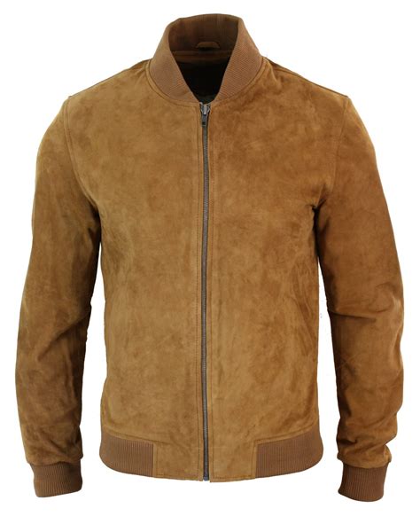 Varsity Mens Real Suede Leather Bomber College Jacket Classic Retro