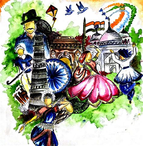 Unity In Diversity Tourism In India Art Competition Ideas Drawing