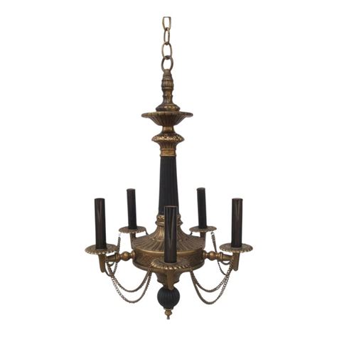 Discover the unique collection of gold chandelier jewelry that novica artisans have designed and crafted for you Petite Black & Gold French Regency Chandelier | Chairish