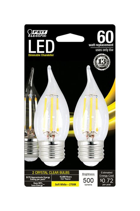 Feit Electric Performance Led Bulb 6 Watts 500 Lumens 2700 K Chandelier