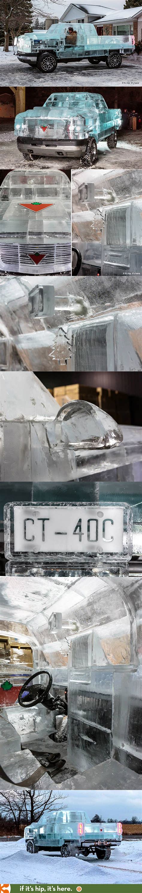 A Driveable Truck Made Of Ice Makes For One Cool Product Demo Trucks
