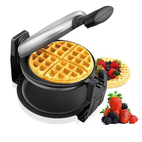Aicok Waffle Maker Stainless Steel 180 Degree Fast And Easy