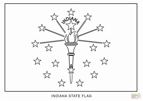 Use crayola® crayons, colored pencils, or markers to color the flag of mexico. Indiana State Flag Coloring Page New Flag Of Indiana ...