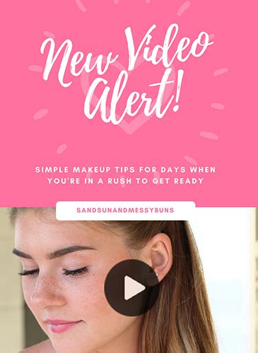 Video Tutorial Easy Makeup Routine For Busy Days Sand Sun And Messy Buns