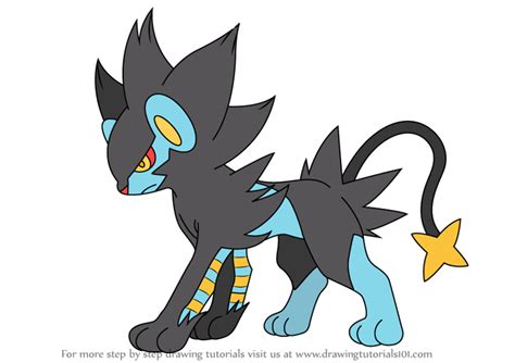 Step By Step How To Draw Luxray From Pokemon
