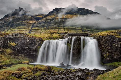 Image Kirkjufell Iceland Volcano Nature Mountains Waterfalls