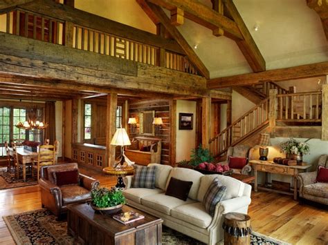 Western themed sofa, different angle. Rustic western living room decor with natural wall stone ...