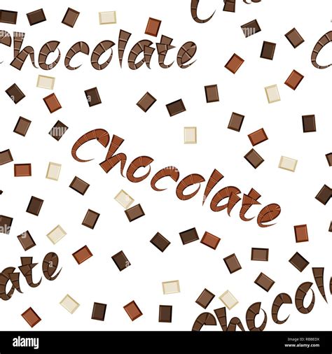 Patrón Sin Fisuras De Trozos De Chocolate Rotulación Día Mundial Del