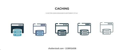 Ethernet Vector Illustration Icons Different Style Stock Vector