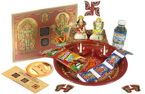 Buy Uniq Handpicked 21 Pieces Diwali Pooja Kit Diwali Pooja Puja