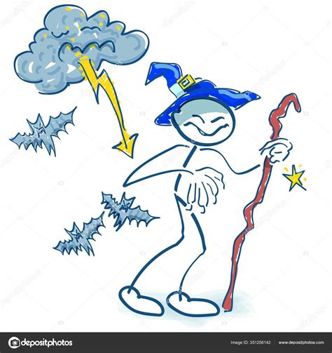 Stick Figure Evil Wizard Stock Vector Image By ©panthermediaseller