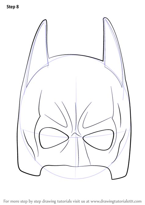 Then draw his chin at the bottom. Learn How to Draw Batman Mask (Batman) Step by Step ...