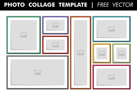 photo collage template  vector   vectors
