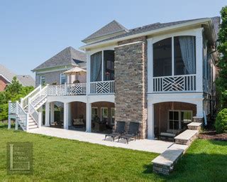 We did not find results for: Two story double porch with outdoor fireplace, travertine ...