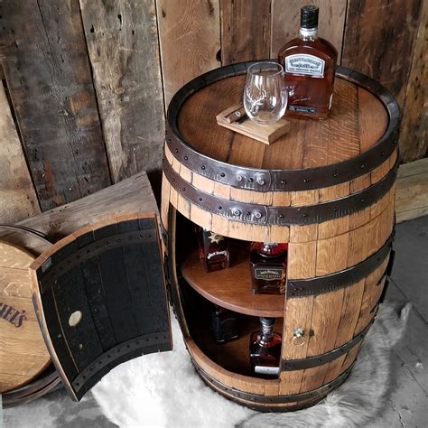 whiskey barrel full barrel cabinet whiskey barrel liquor cabinet the living barrel