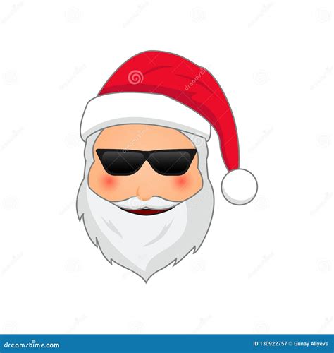 Emoji Santa Claus Winter Holidays Emoticon Stock Illustration
