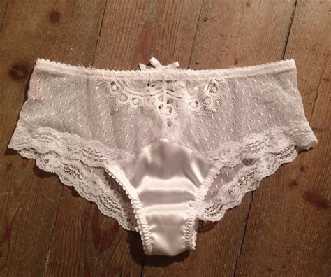 White Lace Sheer Panties French Cut Panties In White Lace Lace Panties Sheer Intimates Bridal