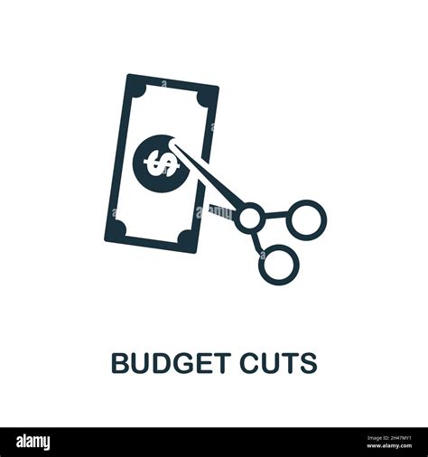 Budget Cuts Icon Monochrome Sign From Project Development Collection