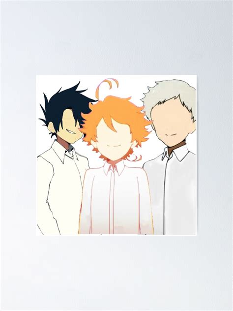 Minimalist Promised Neverland Trio Poster By Prince Of Pluto Redbubble