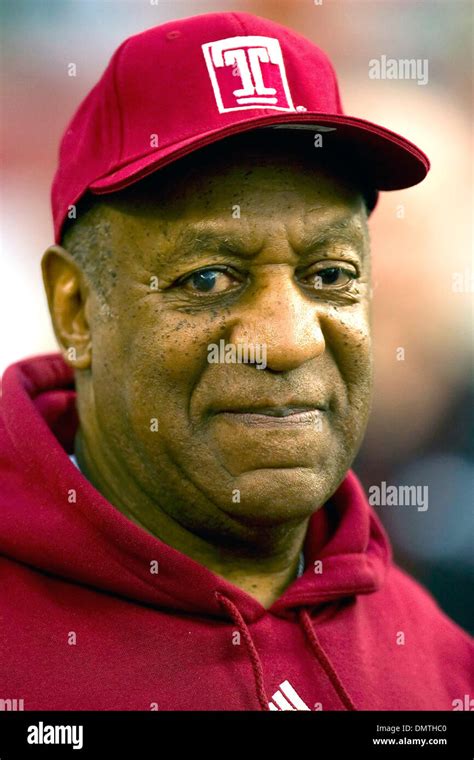 bill cosby temple class of 1961 on the sidelines prior to the game between the villanova