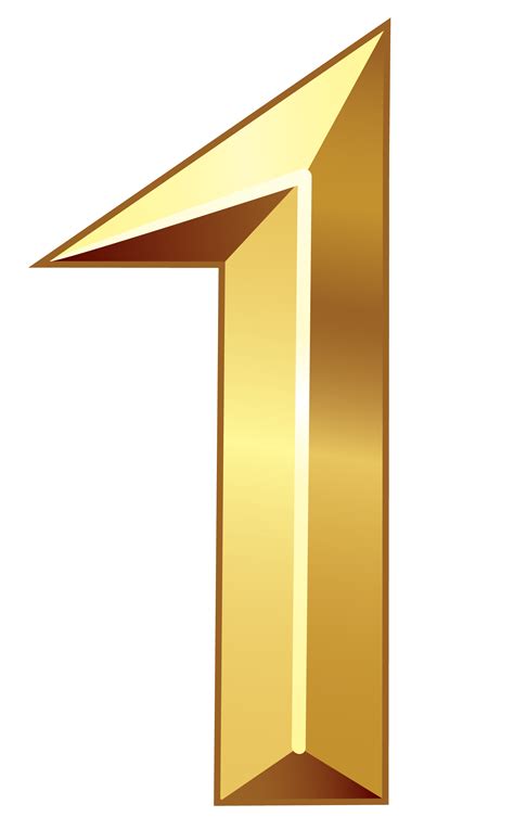 Gold Number 1 Png Clip Art Library