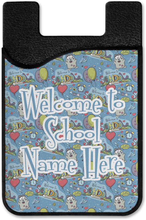 Custom Welcome To School 2 In 1 Cell Phone Credit Card Holder And Screen