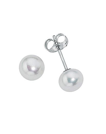 Ladies Pearl And Sterling Silver Earrings Simply Be