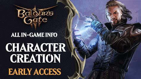 Baldurs Gate 3 Character Creation Guide Bg3 Early Access Character