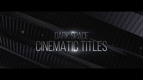 Dark Space Cinematic Titles After Effects Templates Motion Array