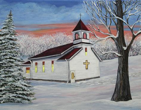 Country Church In Winter Photograph By Linda Goodman