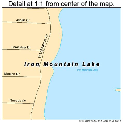 Iron Mountain Lake Missouri Street Map 2935450
