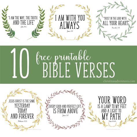 Free Printable Inspirational Bible Verses Free Printable