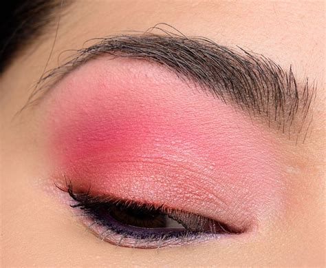a bright pink and coral eye with colourpop temptalia pink eyeshadow eyeshadow looks colourpop