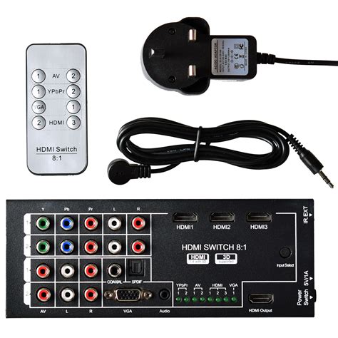 Hdmi Audio Extractor With 8 Inputs To 1 Hdmi Output With Optical