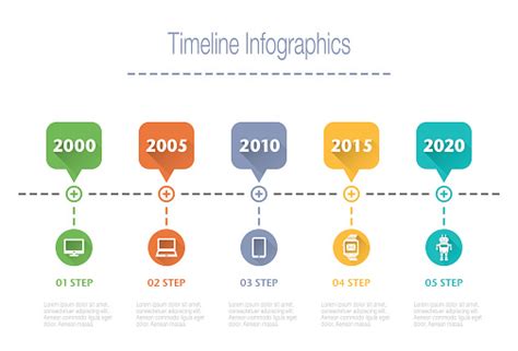 Bedrijf Overzicht Visualisatie Timeline Infographic Gegevens Business