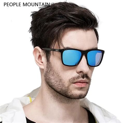 Brand Classic Polarized Sunglasses Men Women Driving Square Black Frame Eyewear Male Sun Glasses