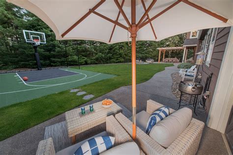 Backyard Basketball Court Paradise Restored Landscaping Basketball