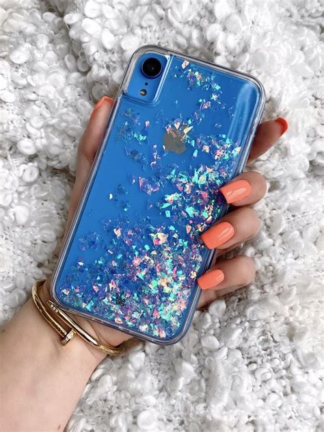 Holographic Flakes Iphone Xr Blue In 2020 Iphone Phone Cases Apple