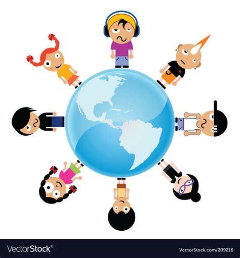 Cartoon Kids Around The World Royalty Free Vector Image