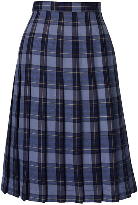 Lands End School Uniform Womens Plaid Pleated Skirt Below