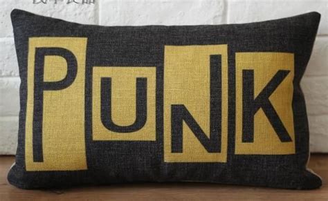 Vintage Punk Print Cushion Cover Linen Home Decor Pillow Case 30cm50cm T Throw Pillows